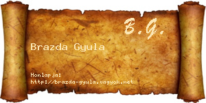 Brazda Gyula névjegykártya